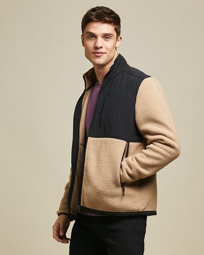 Woven Panel Jacket Fleece