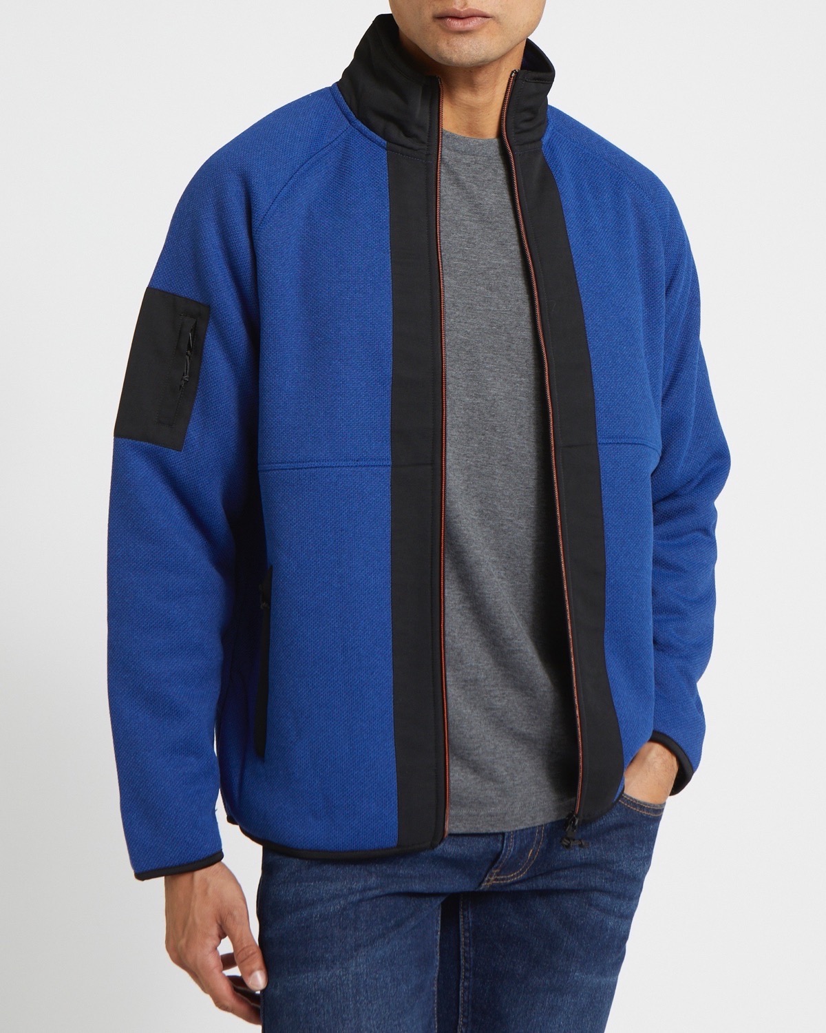 Dunnes Stores  Royal-blue Half Zip Sports Fleece