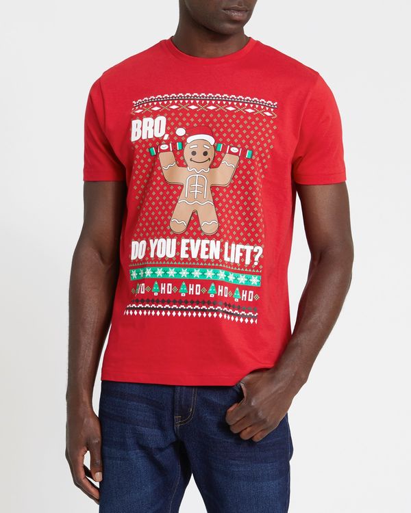 Regular Fit Gingerbread Man Christmas T-Shirt