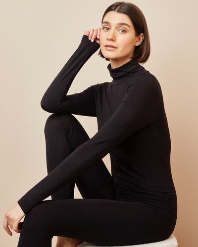 Thermal Heat Activate Long Sleeved Polo Neck Top