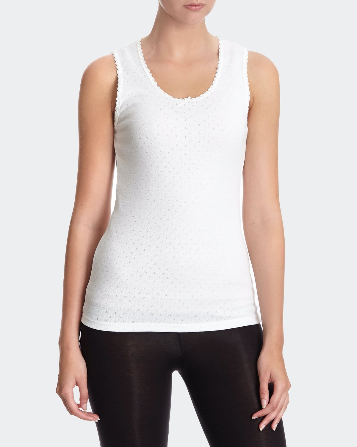 Dunnes Stores  Ivory Thermal Cami Vest Top