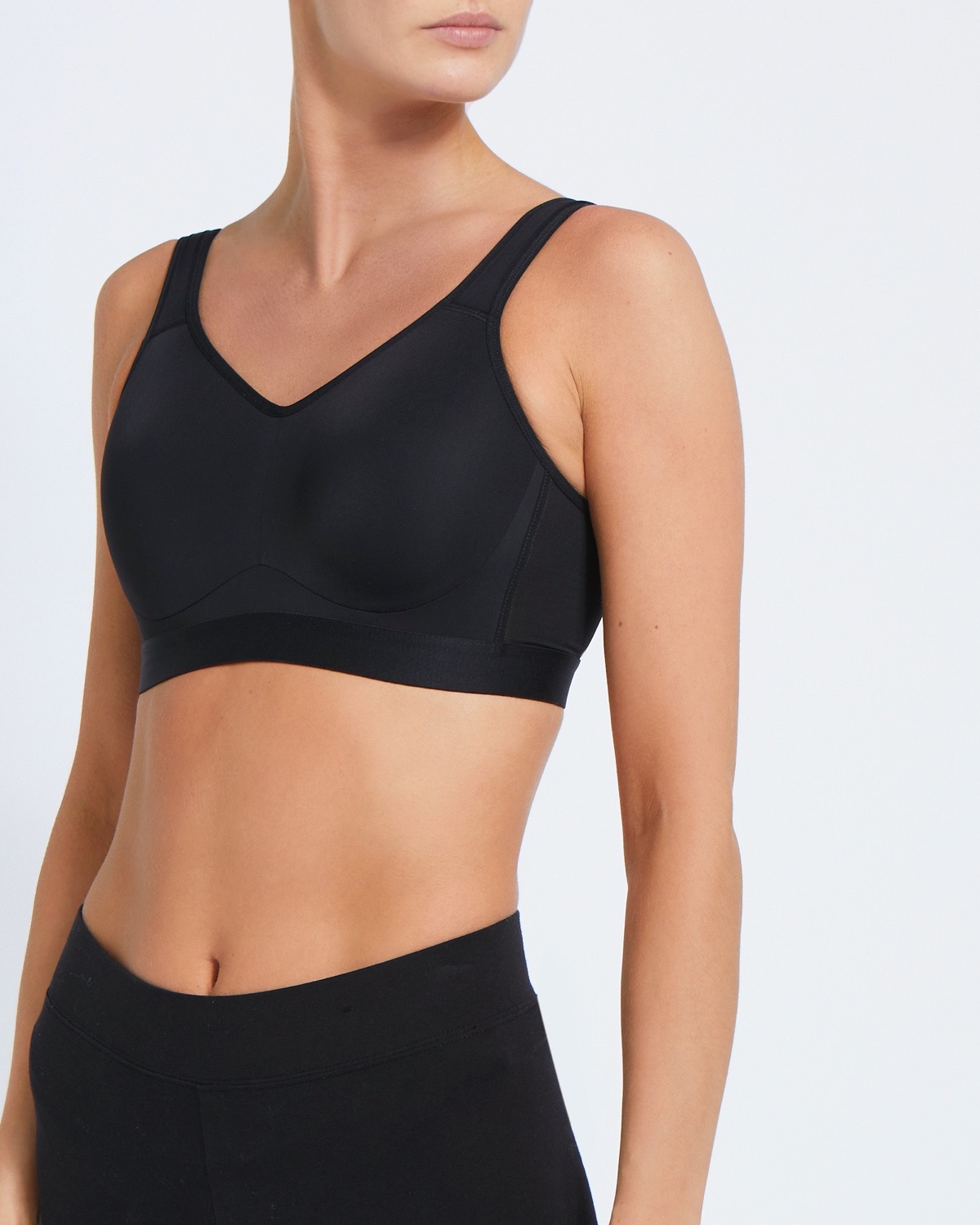 Dunnes Stores  Black Non-Wired Padded Sports Bra