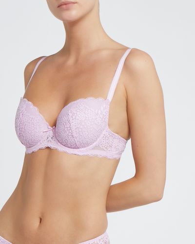 Mia Wired Padded All-Over Lace Balcony Bra thumbnail