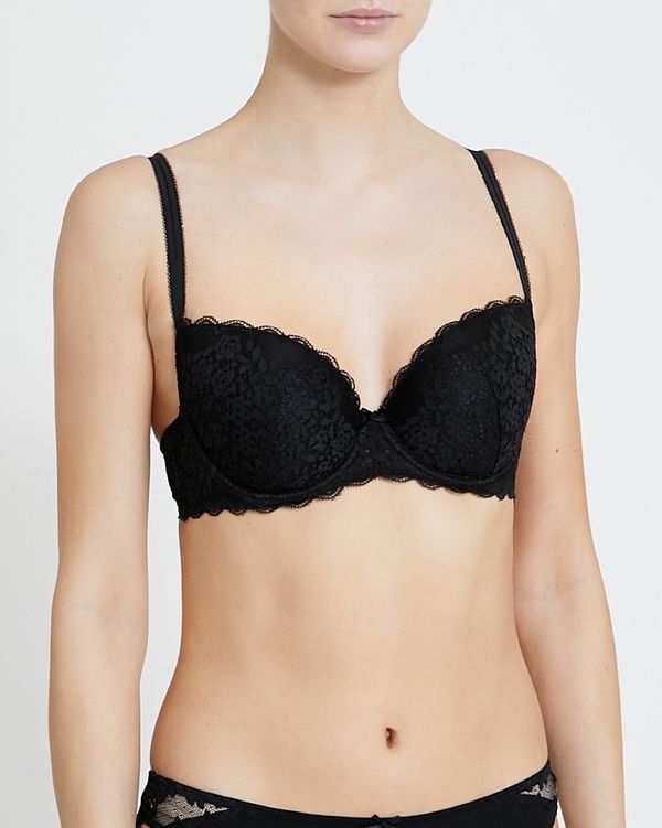 Mia Wired Padded All-Over Lace Balcony Bra