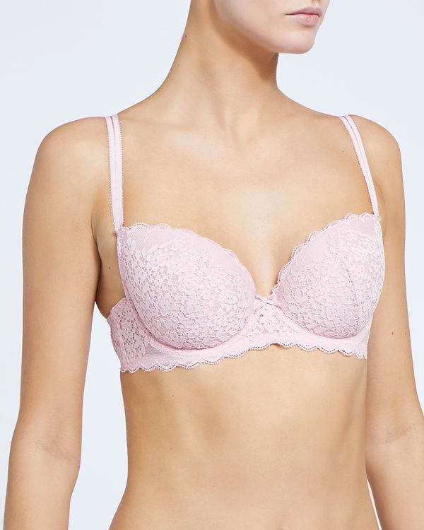 Mia Wired Padded All-Over Lace Balcony Bra