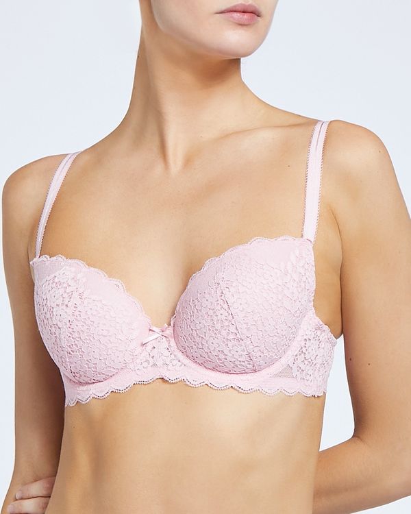 Mia Wired Non-Padded All-Over Lace Balcony Bra