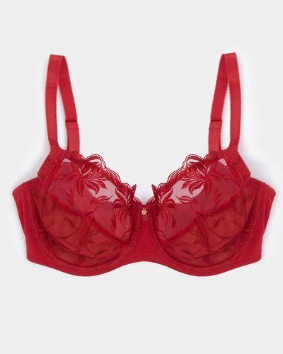 Olivia Non-Padded Underwired Embroidered Bra (DD-F)