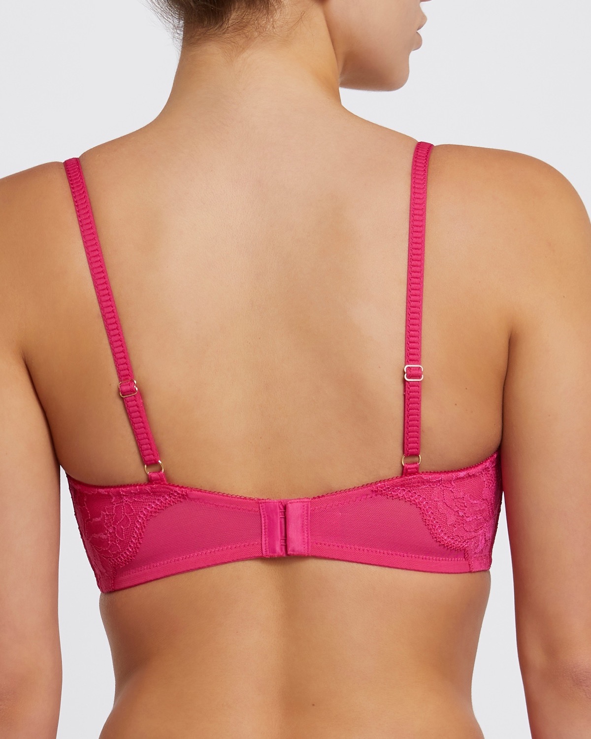 Buy N-Gal Non Padded Non Wired Medium + Coverage Lace Bra - Light Pink at  Rs.384 online