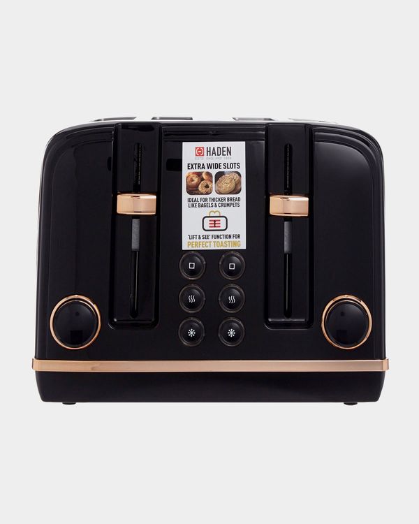 Haden Black And Rose Gold Toaster
