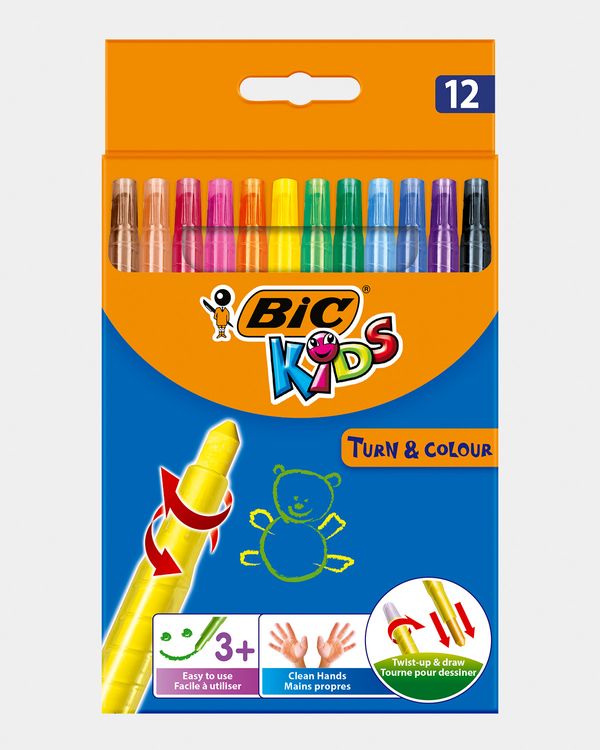Bic Turn And Colour Crayons - Pack Of 12