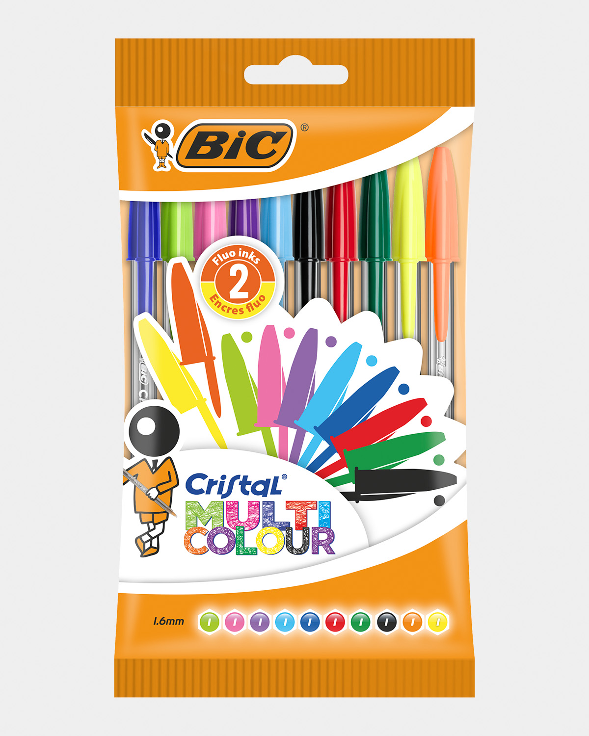 Dunnes Stores | Assorted Bic Cristal Multi Colour Pens - Pack Of 10