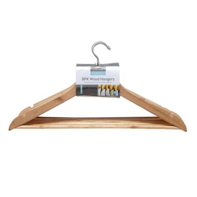 Wooden Hangers - Pack Of 8 thumbnail
