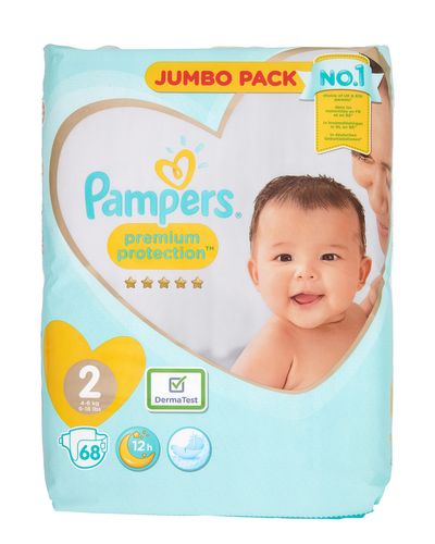 Pampers Premium Protection Jumbo Size 2: 68 Nappies thumbnail