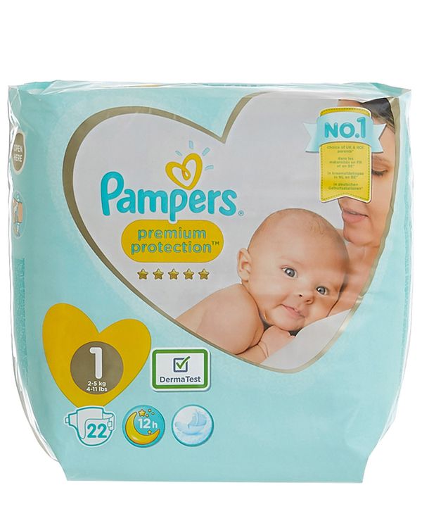 Pampers New Baby Size 1: Carry Pack - 22 Nappies