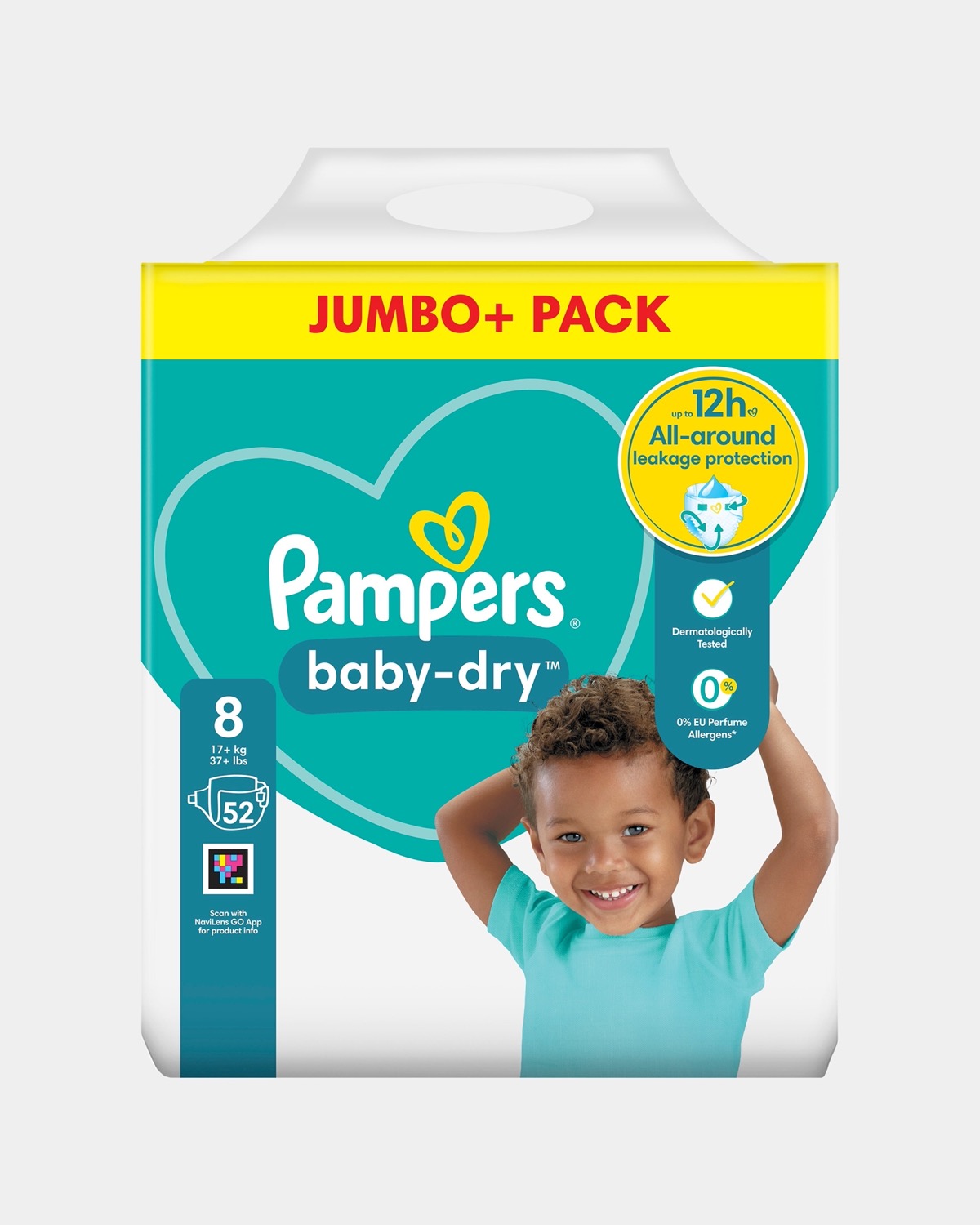 Pampers Baby Dry Nappy Pants Jumbo+ Pack Nappies Size 8, 19kg+ x44
