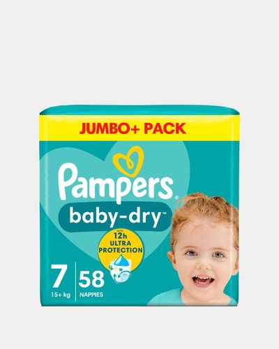Pampers Baby Dry Size 7 Jumbo Plus Pack 58 Nappies thumbnail
