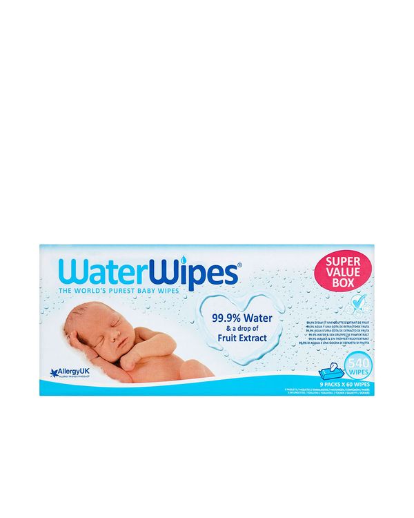 WaterWipes Baby Wipes Sensitive Skin (9 Packs x 60 Wipes)