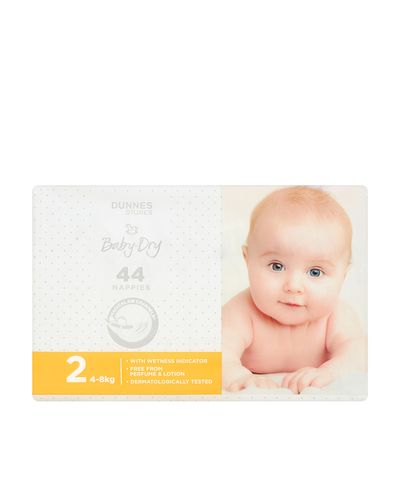 Dunnes Stores Baby-Dry Nappies S2 - Pack Of 44 thumbnail
