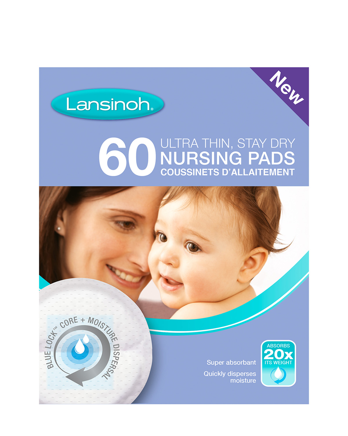Lansinoh Disposable Nursing Breast Pads 60pads per box Bundle