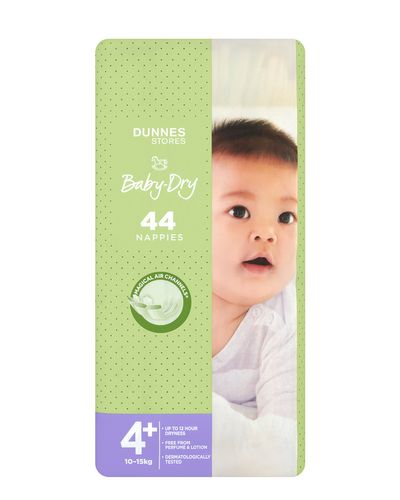 Dunnes Stores Baby-Dry Nappies S4+ - Pack Of 44 thumbnail