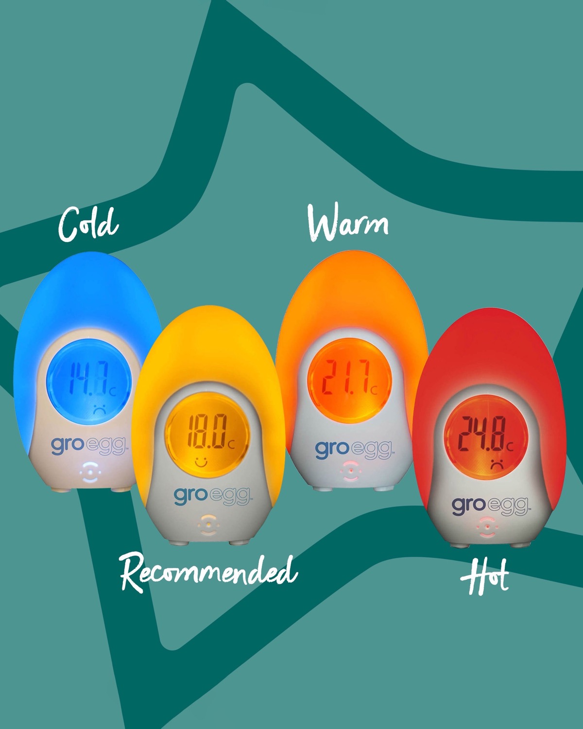 Night Light Digital Room Thermometer Gro-egg
