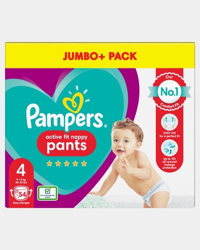 Pampers Active Fit Pants Size 4 Jumbo Nappies - Pack Of 54