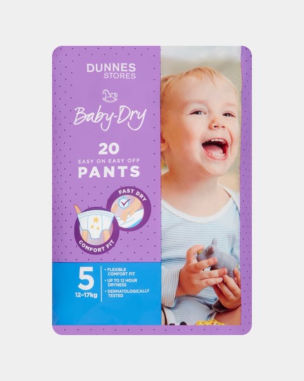 Dunnes Baby Dry Pants Size 5 - Pack Of 20