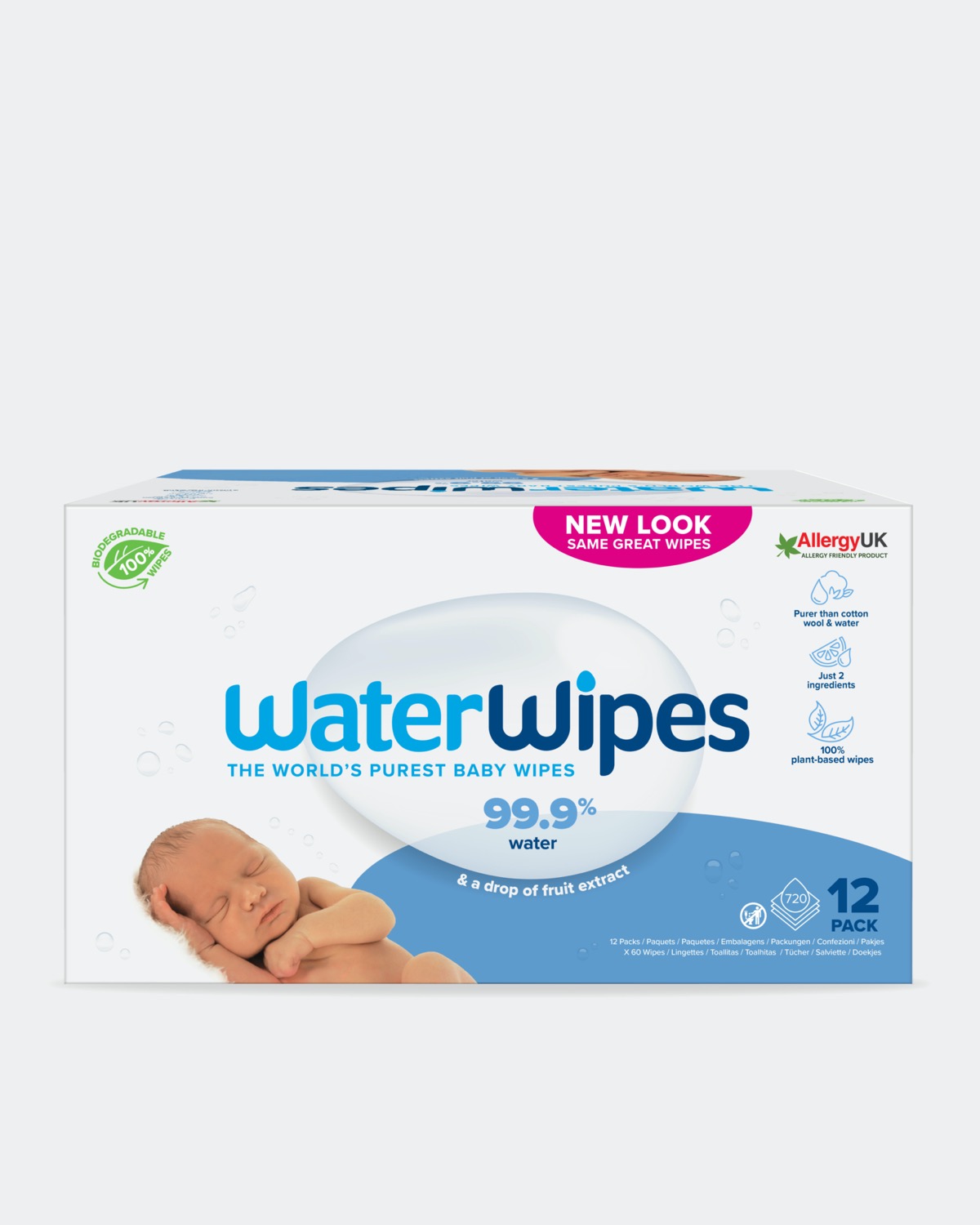 Dunnes Stores  White Waterwipes Bio Baby - 12 Packs x 60 Wipes