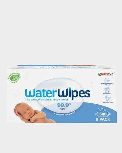 WaterWipes Baby Wipes Sensitive Newborn Biodegradable Wipes - 9 Packs of 60