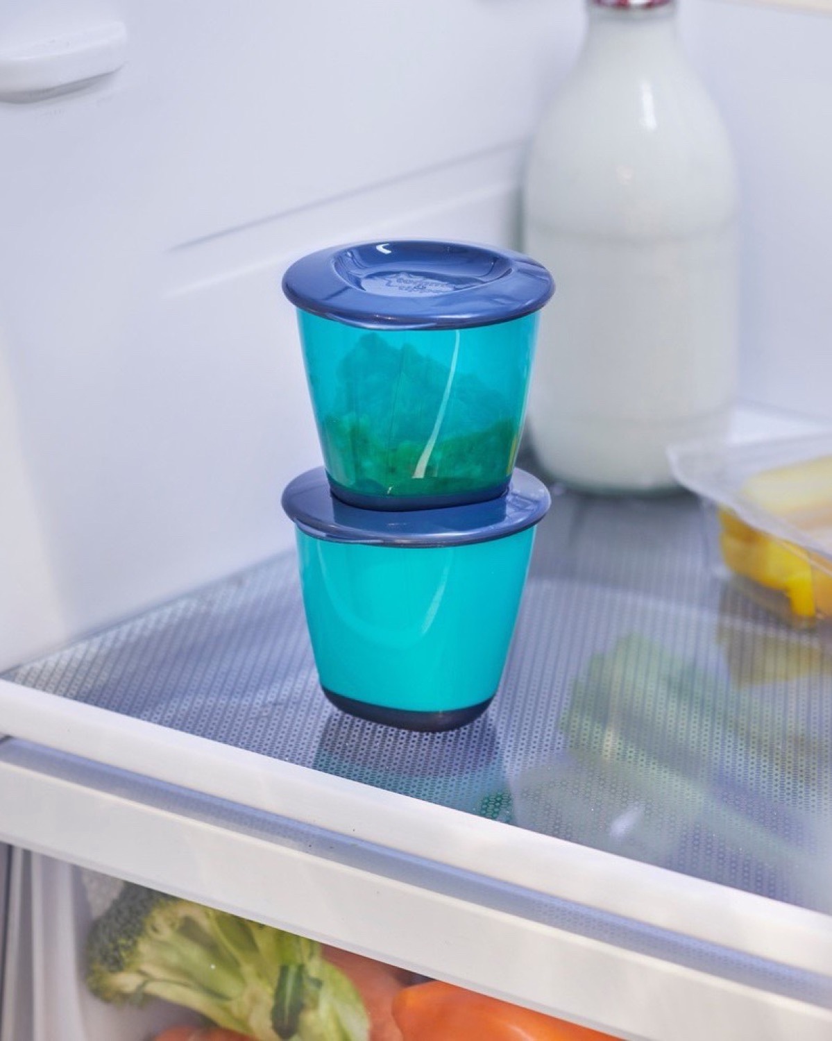 Tommee Tippee Explora Pop Up Weaning Pots - Green - Store & Freeze Food 2  PACK