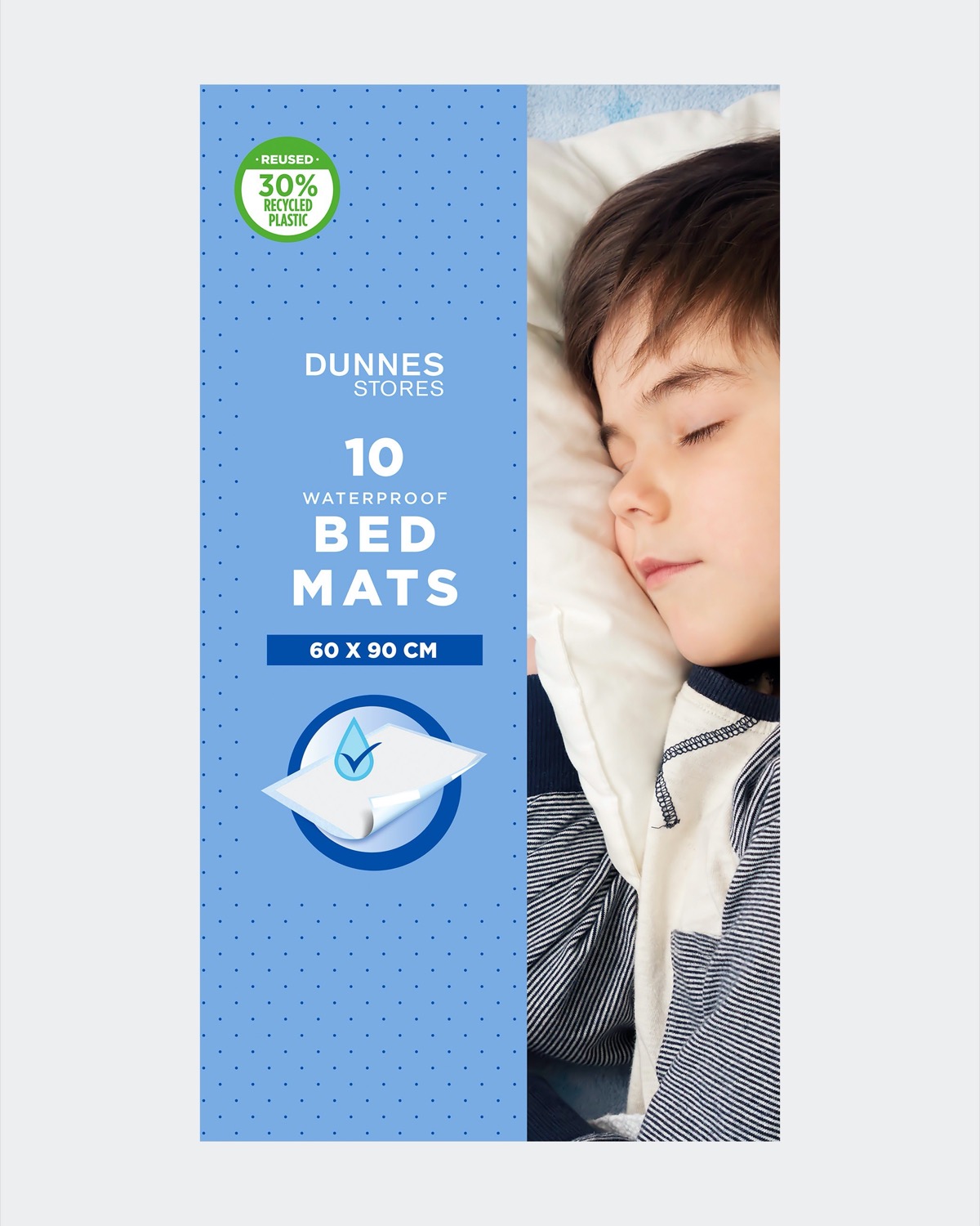 Dunnes Stores  Blue Dunnes Stores Waterproof Bedmat - Pack Of 10