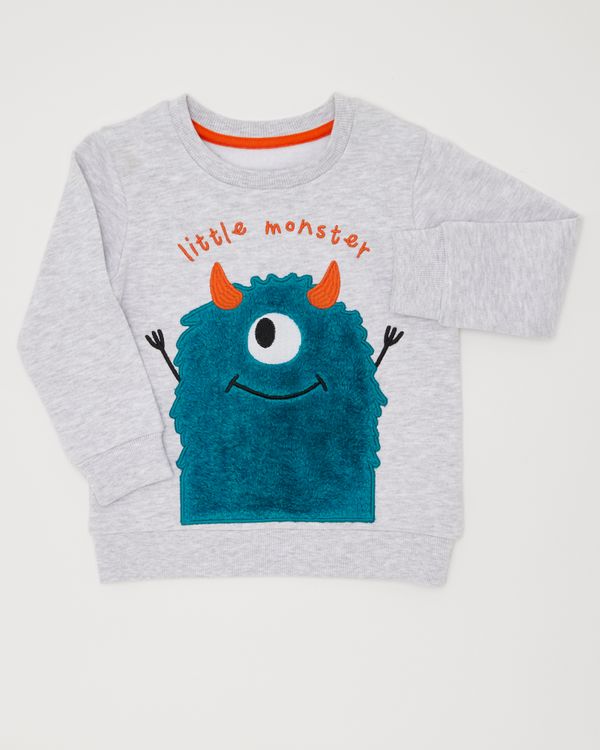 Boys Monster Applique Sweater (12 months-4 years)