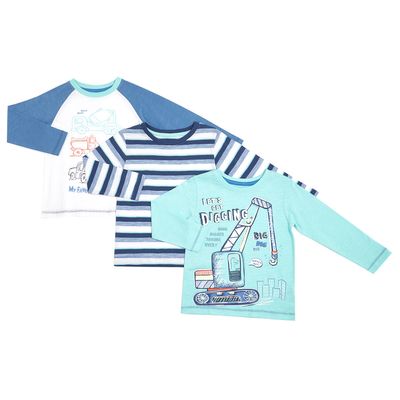 Toddler Long-Sleeved Top - Pack Of 3 thumbnail