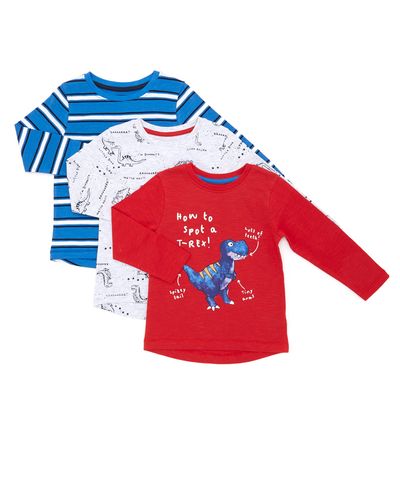 Toddler Long Sleeve Top - Pack Of 3 (6 months-4 years) thumbnail