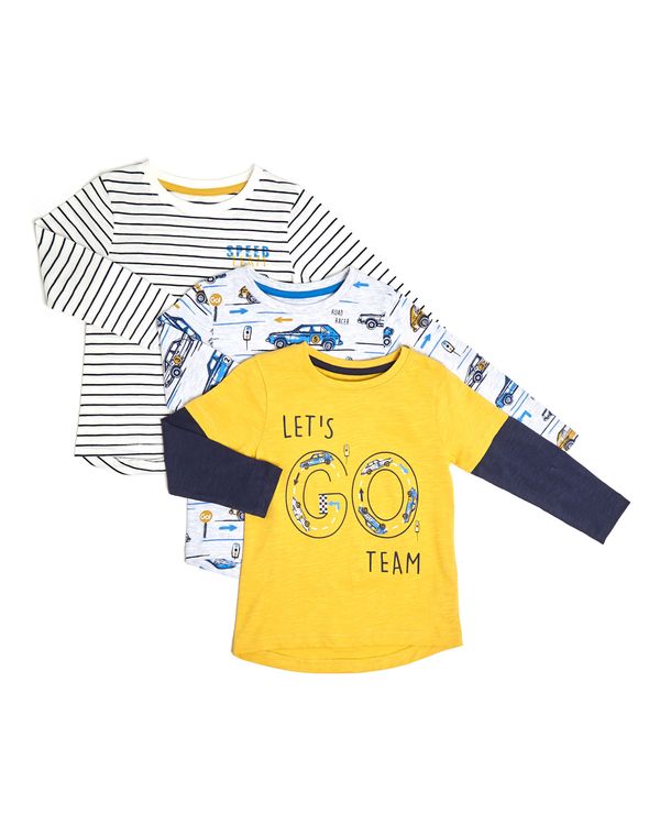 Toddler Long Sleeve Top - Pack Of 3