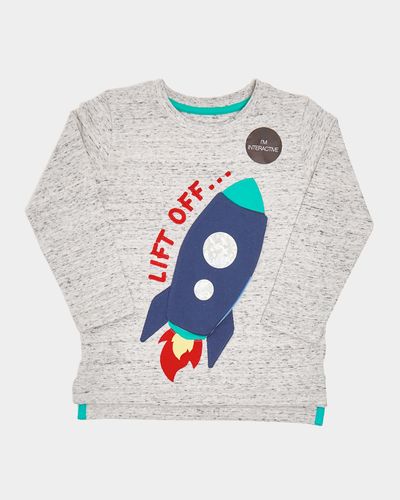Rocket Dino Long Sleeve Applique Top (6 months-4 years) thumbnail