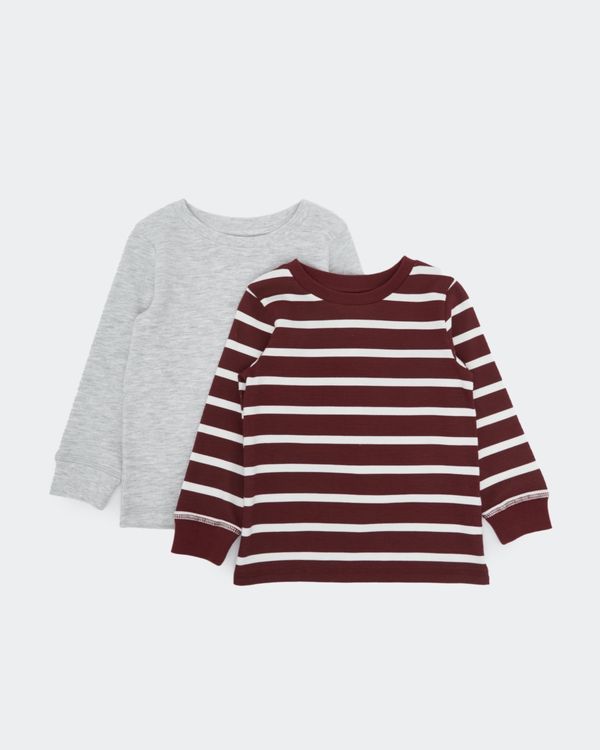 Long-Sleeved Waffle T-Shirt - Pack Of Two (6 months-4 years)