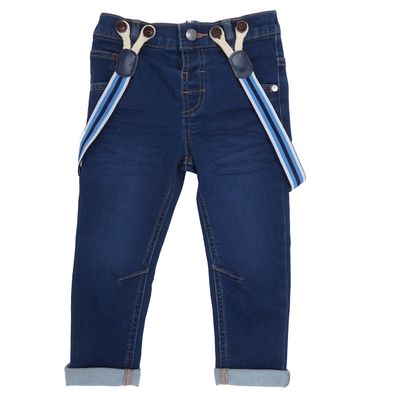 Toddler Denim Jeans With Braces thumbnail