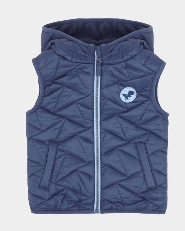 Dunnes Stores | Grey Padded Gilet with Hood (6 Months-4 Years)