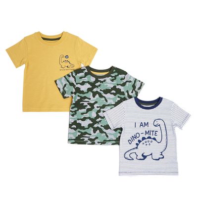 Toddler Dino T-Shirts - Pack Of 3 thumbnail
