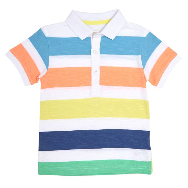 Toddler Neon Stripe Polo