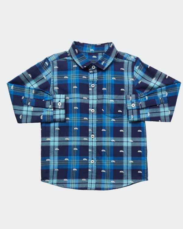 Boys Car All-Over Print Check Shirt (6 months-4 years)