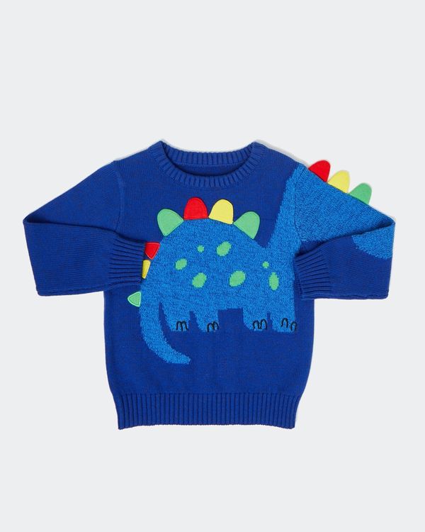 Dunnes Stores | Blue Dino Jumper (6 months-4 years)