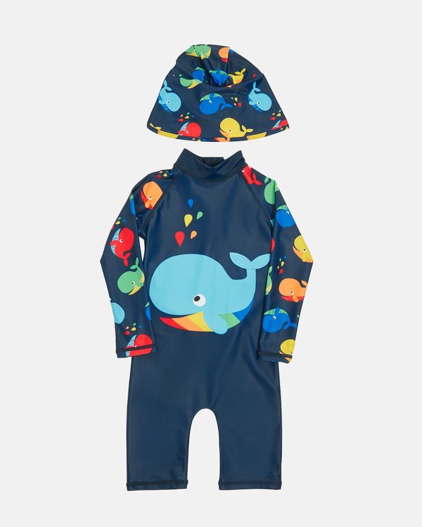 Whale Unitard And Hat Set (6 months-6 years)