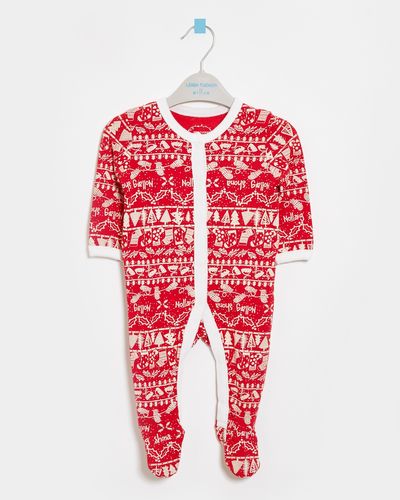 Leigh Tucker Willow Nollaig Family Christmas Baby Sleepsuit (0-23 months) thumbnail