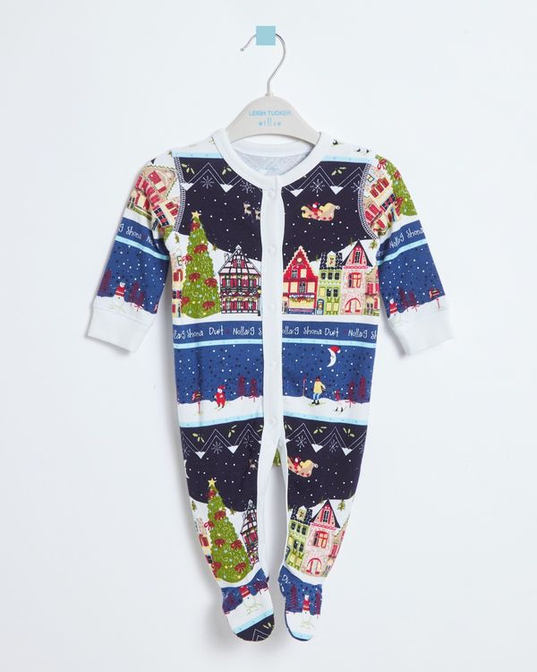 Leigh Tucker Willow 100% Cotton Apres Family Christmas Sleepsuit (0-23 months)