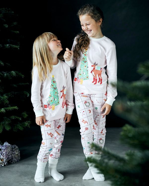 Leigh Tucker Willow Cotton Rib Candy Christmas Pyjamas (1-14 yrs)