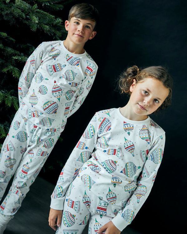 Leigh Tucker Willow Cotton Rib Jingle Kids Christmas Pyjamas (1-14 years)