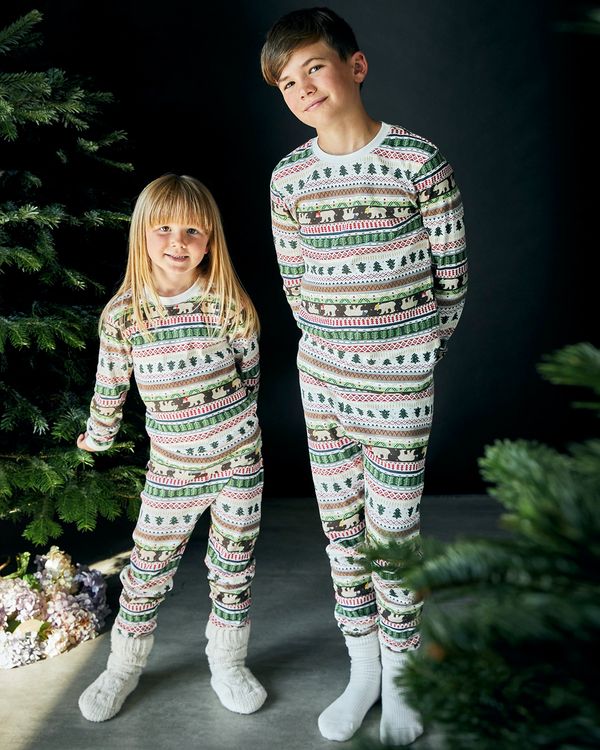 Leigh Tucker Willow Cotton Rib Winter Kids Christmas Pyjamas (1-14 years)