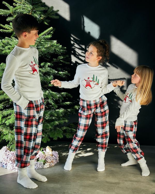 Leigh Tucker Willow Cotton Rib Claus Christmas Pyjamas (1-14 yrs)